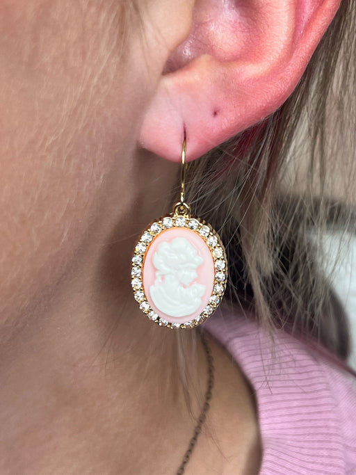 Pink Cameo Victorian Earrings Janice Boutique Shop